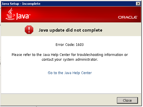 Java8u40 Install Error Code: 1603